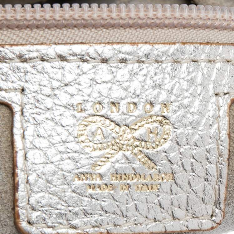 Pre Owned Anya Hindmarch Gold Leather Satchel