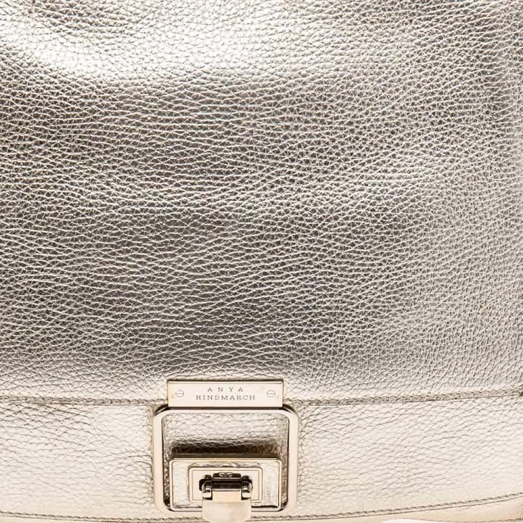 Pre Owned Anya Hindmarch Gold Leather Satchel