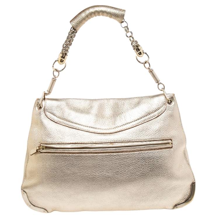Pre Owned Anya Hindmarch Gold Leather Satchel