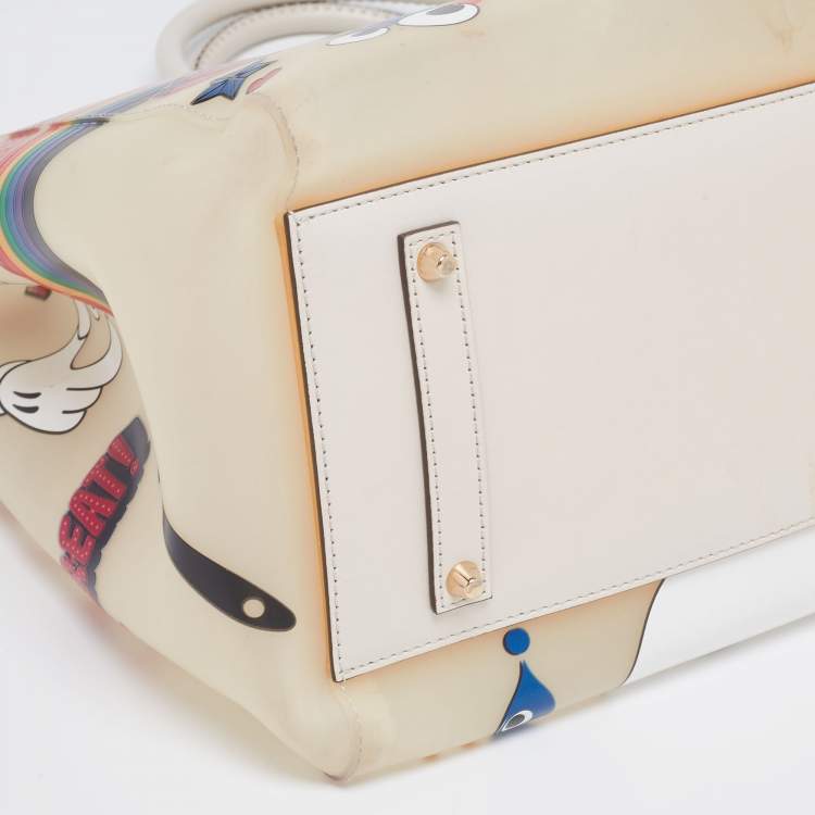 Pre Owned Anya Hindmarch Multicolour PVC and Leather Ebury Maxi Ii Allover Wink Stickers Tote 