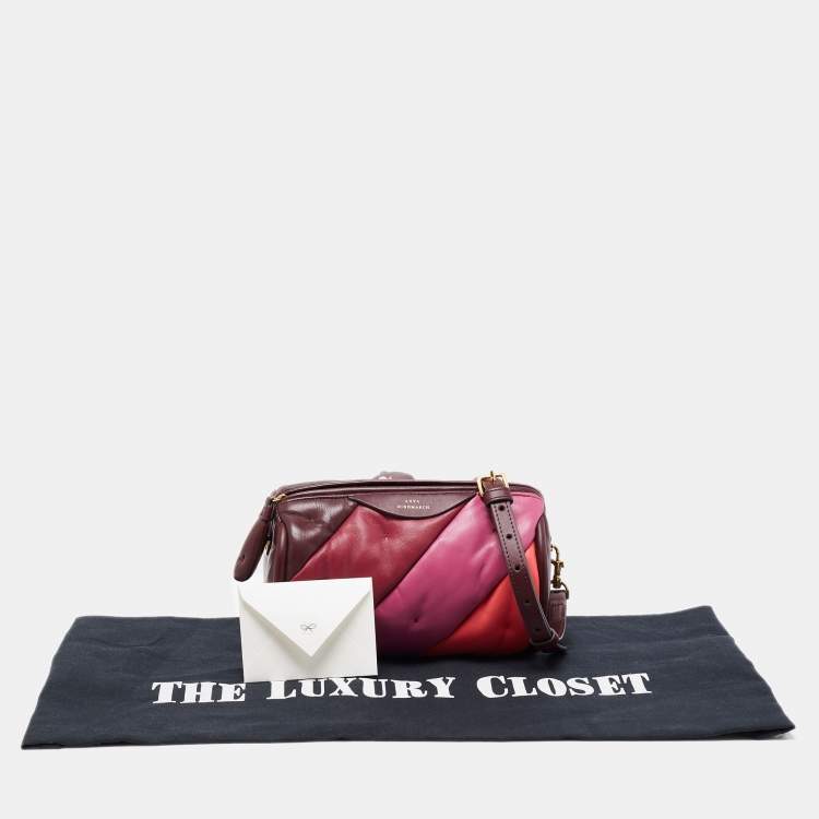Pre Owned Anya Hindmarch Multicolor Leather Chubby Barrel Crossbody Bag