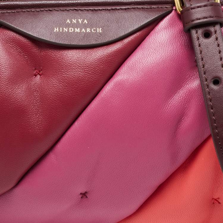Pre Owned Anya Hindmarch Multicolor Leather Chubby Barrel Crossbody Bag