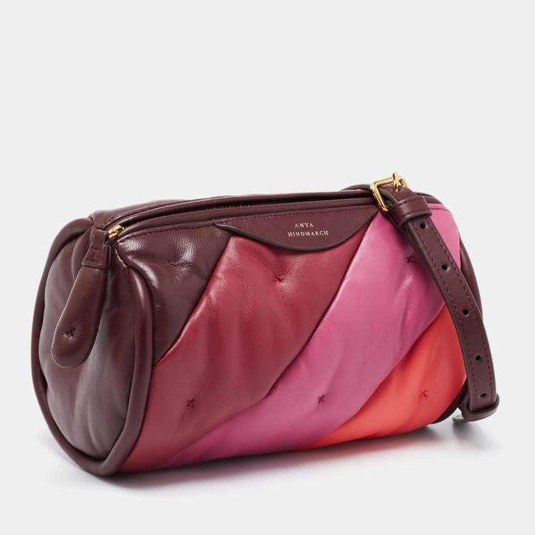 Pre Owned Anya Hindmarch Multicolor Leather Chubby Barrel Crossbody Bag