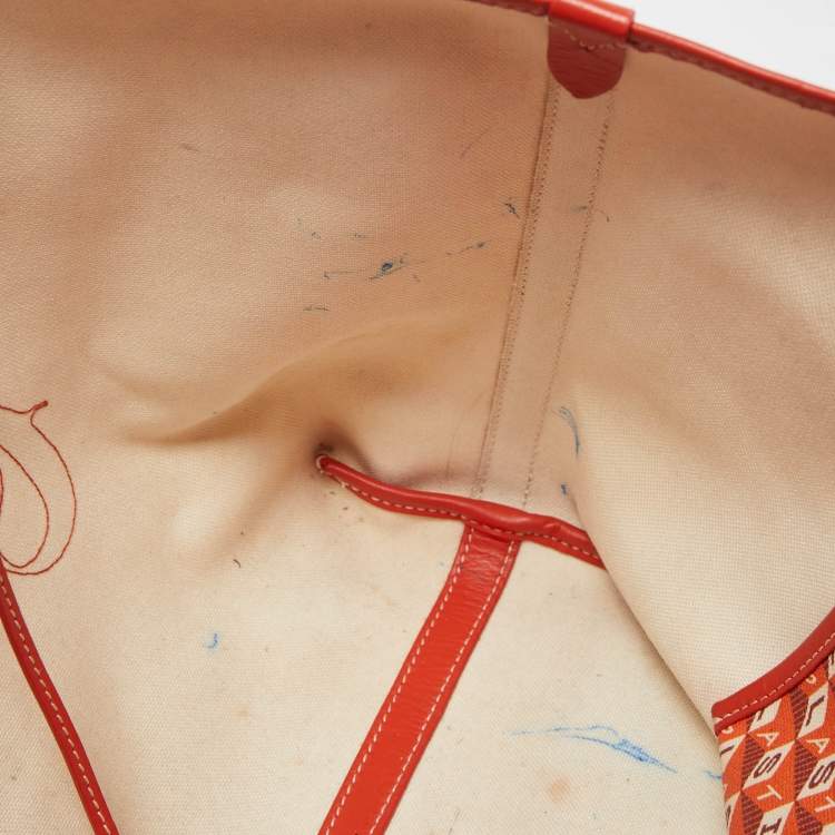 Pre Owned Anya Hindmarch Red/Orange Coated Canvas 'I Am A Plastic Bag' Tote