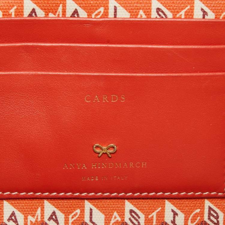 Pre Owned Anya Hindmarch Red/Orange Coated Canvas 'I Am A Plastic Bag' Tote