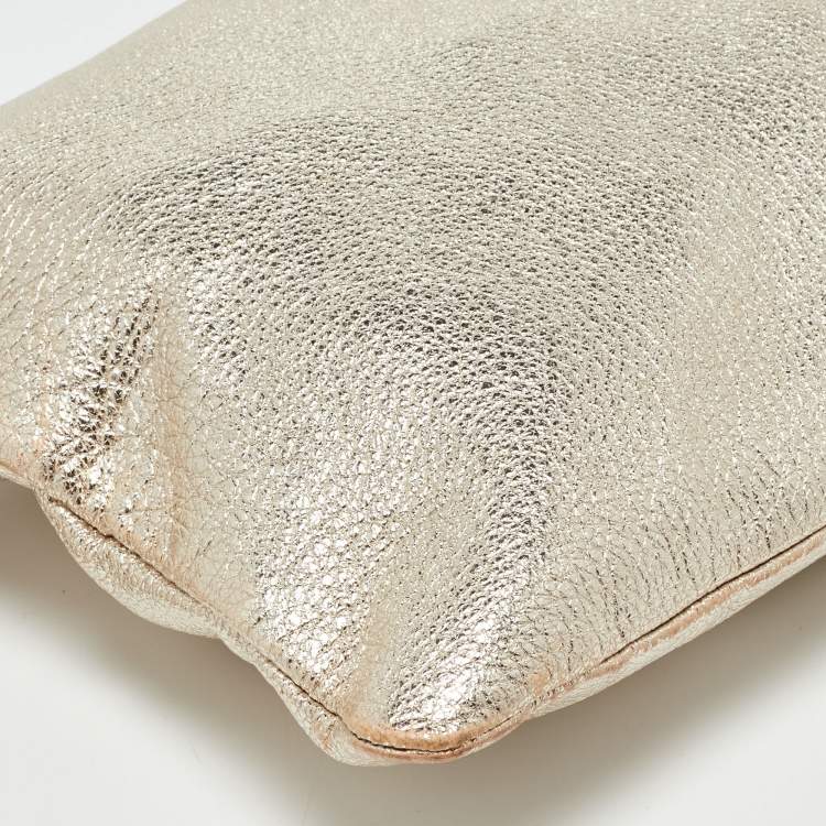 Pre Owned  Anya Hindmarch Gold Leather Tassel Georgiana Clutch 