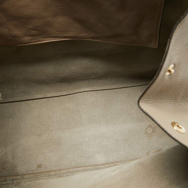 Pre Owned Anya Hindmarch Beige Leather Maxi Tony The Tiger Ebury Tote