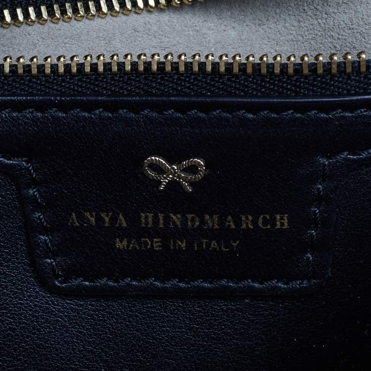 Pre Owned Anya Hindmarch Black Leather Tote