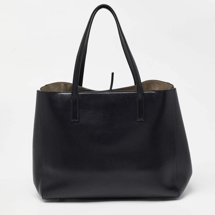 Pre Owned Anya Hindmarch Black Leather Tote