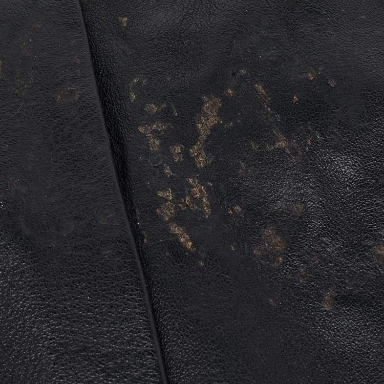 Pre Owned Anya Hindmarch Black Leather Flap Hobo