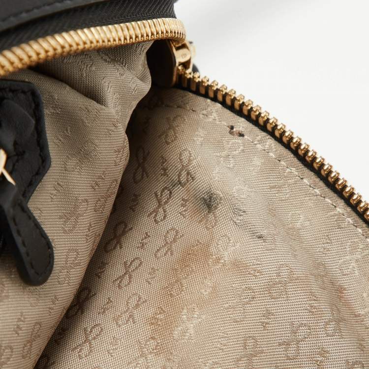 Pre Owned Anya Hindmarch Black Leather Mini Eyes Backpack