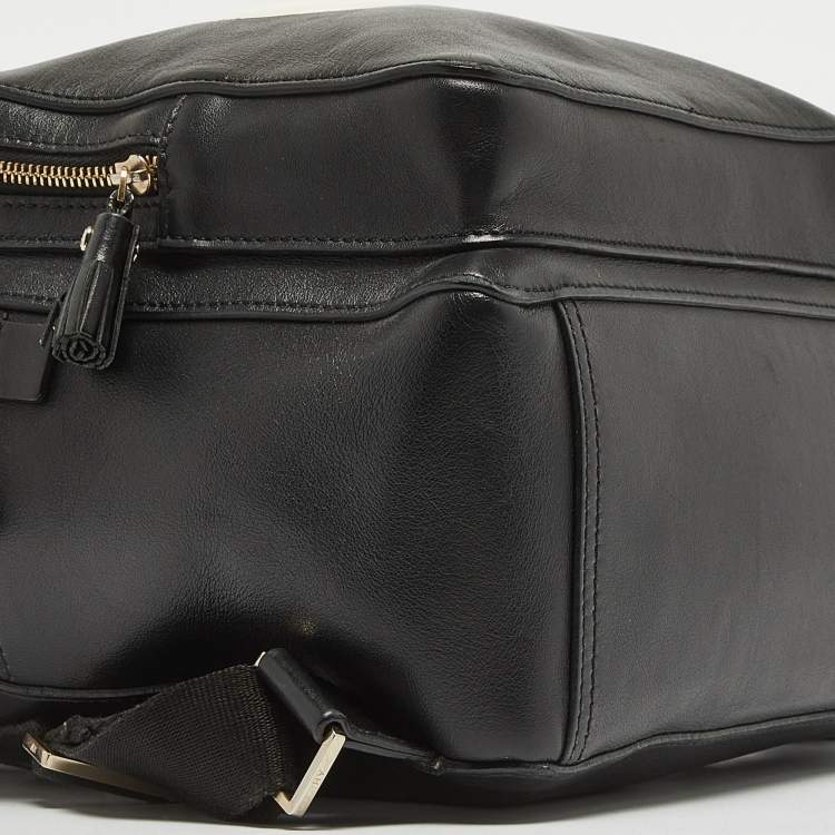 Pre Owned Anya Hindmarch Black Leather Mini Eyes Backpack