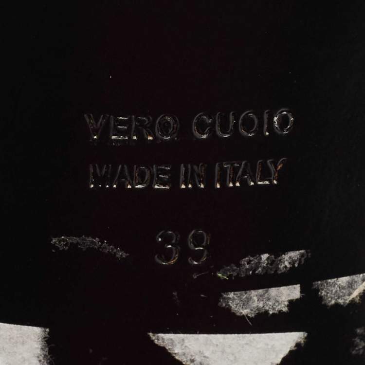 Pre Owned Anya Hindmarch Silver Leather Open Toe Ankle Length Boots Size 39