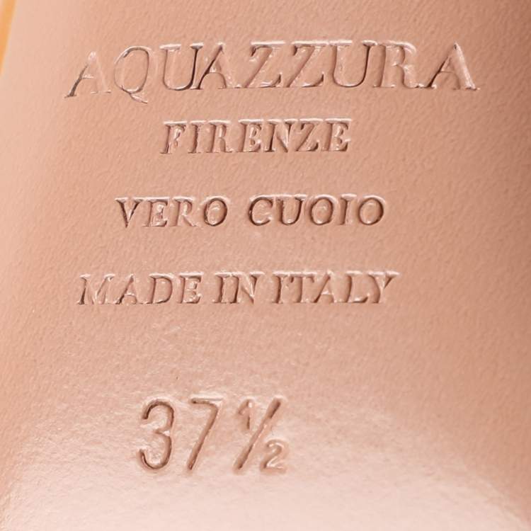مملوكة مسبقًا Aquazzura Transparent/Bronze Leather and PVC Temptation Pumps Size 37.5
