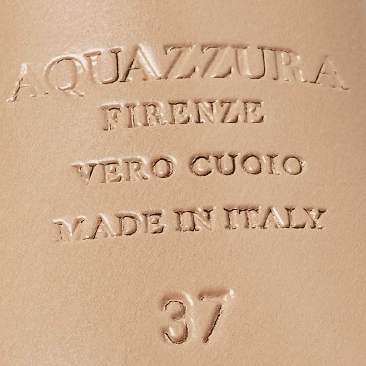 Pre Owned Aquazzura Bow Tie Size 37 Powder Pink/Silver  Satin Crystal Embellished Ankle Strap Sandals