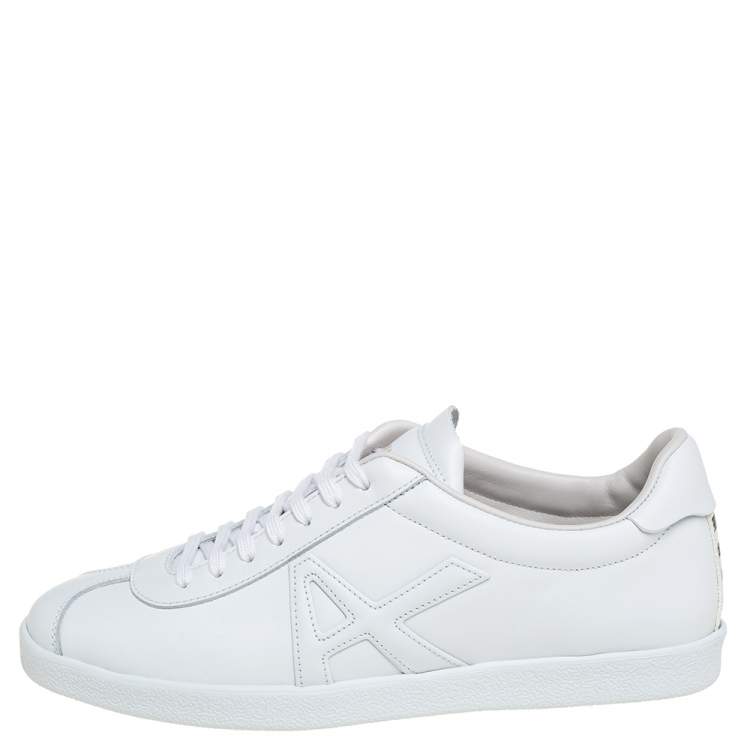 Pre Owned Aquazzura White Leather The A Low Top Sneakers Size 36