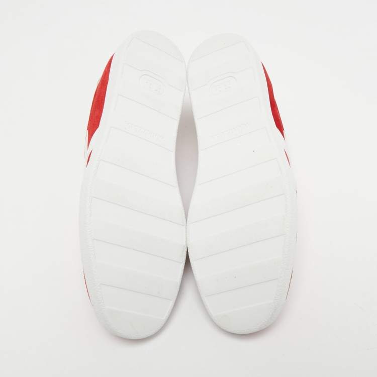 Pre Owned Aquazzura Red Suede A low Top Sneakers Size 39