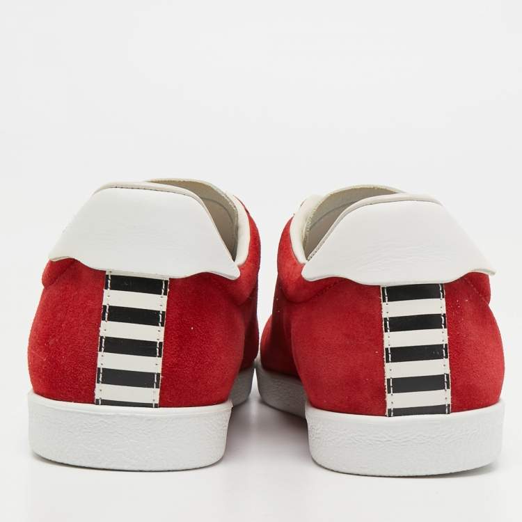 Pre Owned Aquazzura Red Suede A low Top Sneakers Size 39
