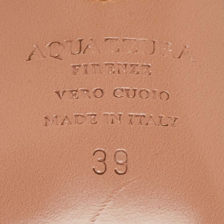 Pre Owned Aquazzura Transparent PVC So Nude Plexi Slingback Sandals Size 39