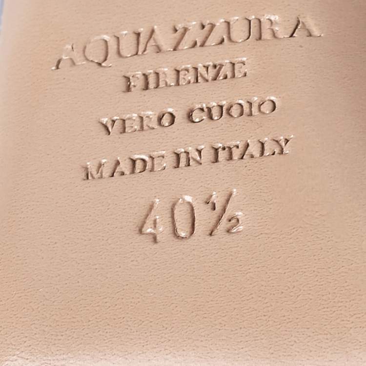 Pre Owned Aquazzura Silver/Transparent Leather and PVC Seduction Pumps Size 40.5
