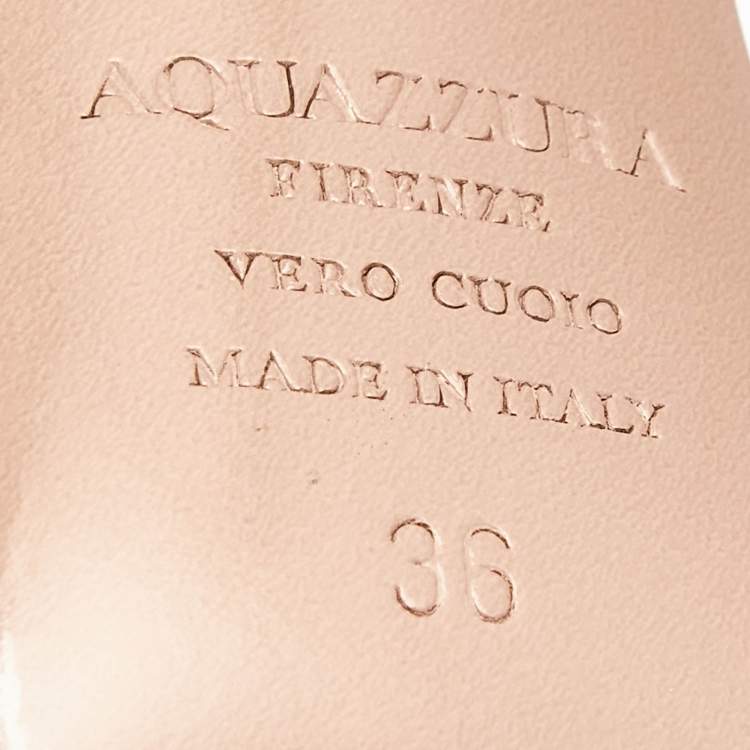 Pre Owned Aquazzura Multicolor/Iridescent  PVC So Nude Slide Sandals Size 36