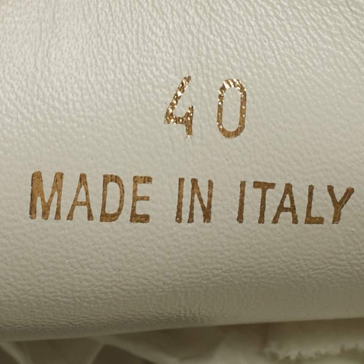 Pre Owned Aquazzura White Leather The A Lace Up Low Top Sneaker Size 40