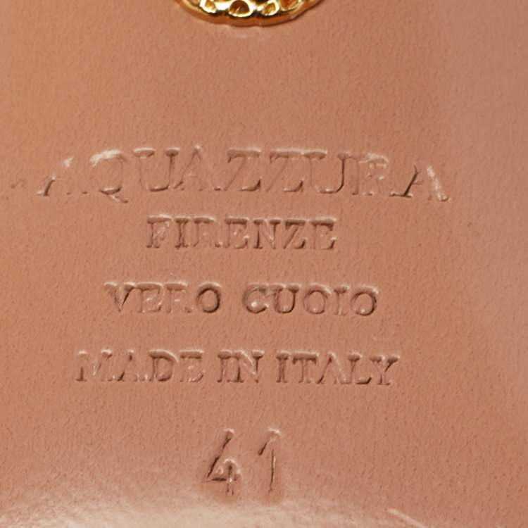 Pre Owned Aquazzura Seduction Size 41 Transparent PVC and Leather Crystal Embellished Slingback Pumps