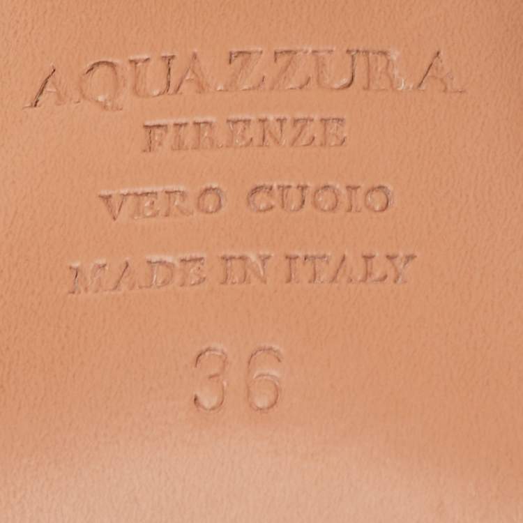 Pre Owned Aquazzura Sundance Size 36 Beige Raffia Ankle Strap Sandals