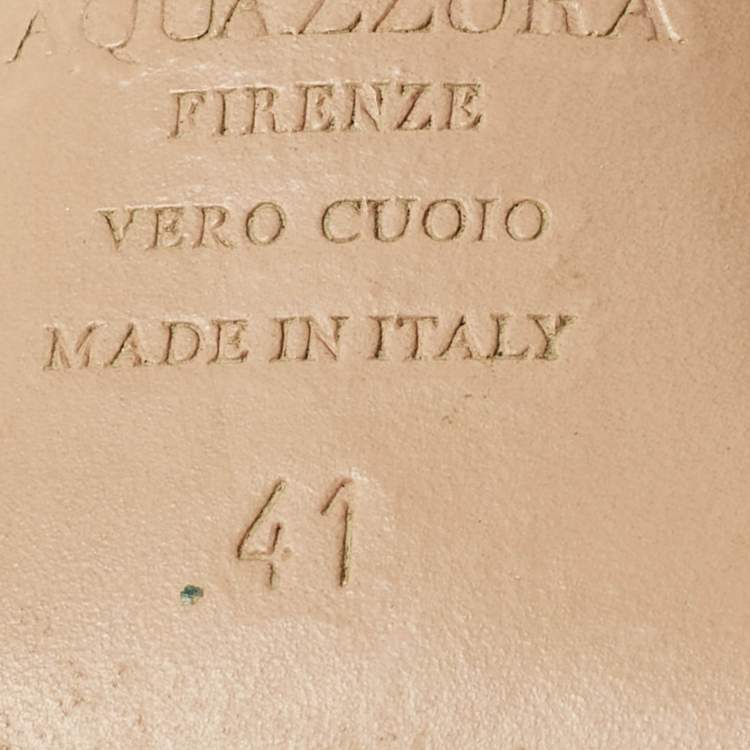 Pre Owned Aquazzura Size 41 Brown Suede Slingback Pumps