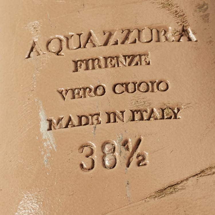 مملوكة مسبقًا Aquazzura Wild Thing Size 38.5 Black Suede Ankle Strap Sandals