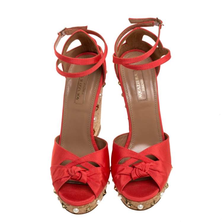 coral orange sandals
