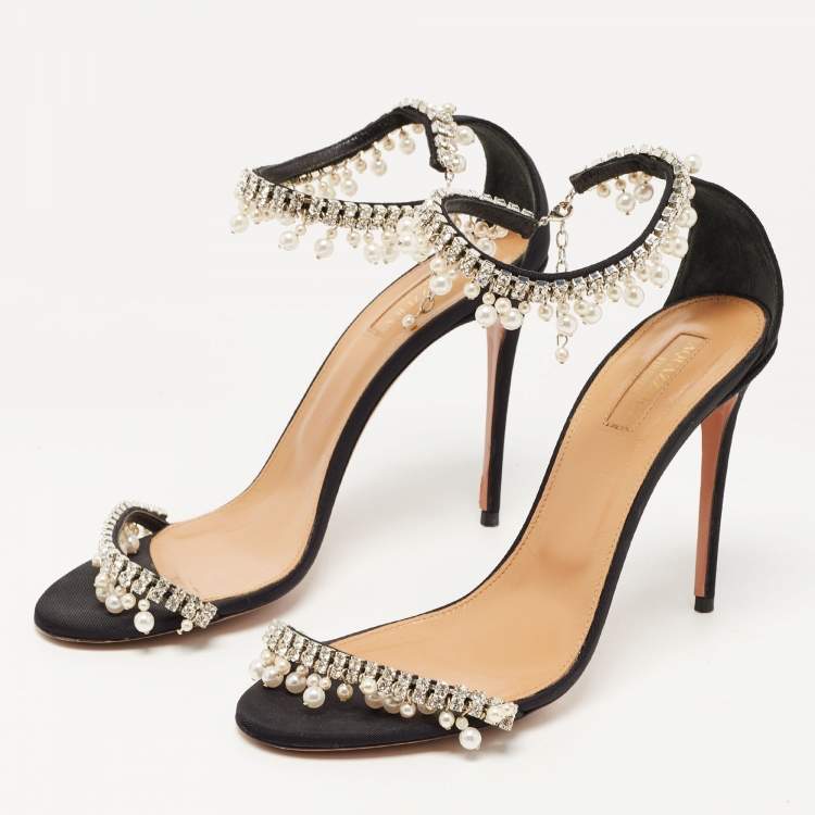 Aquazzura sales black sandals