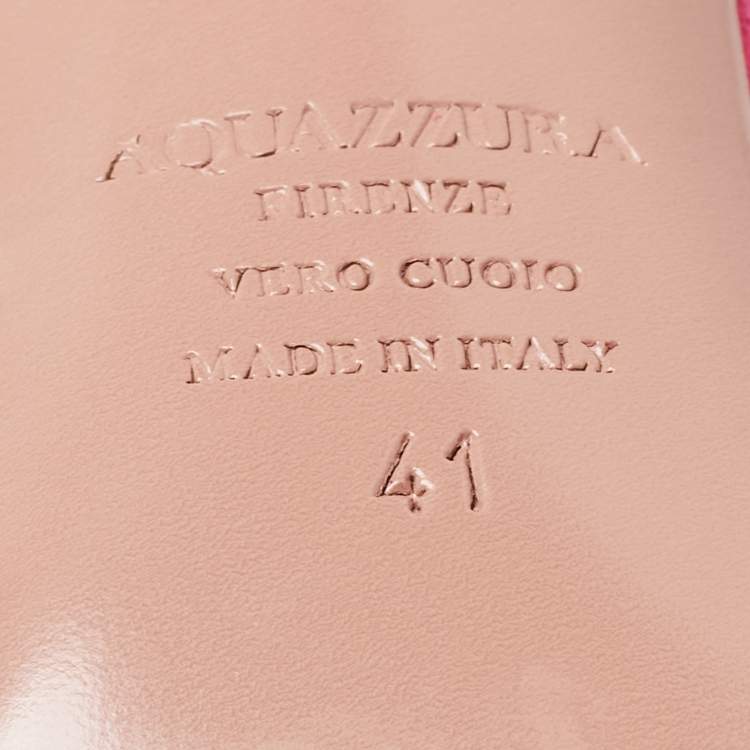 مملوكة مسبقًا Aquazzura Pink Suede Super Model Sandals Size 41