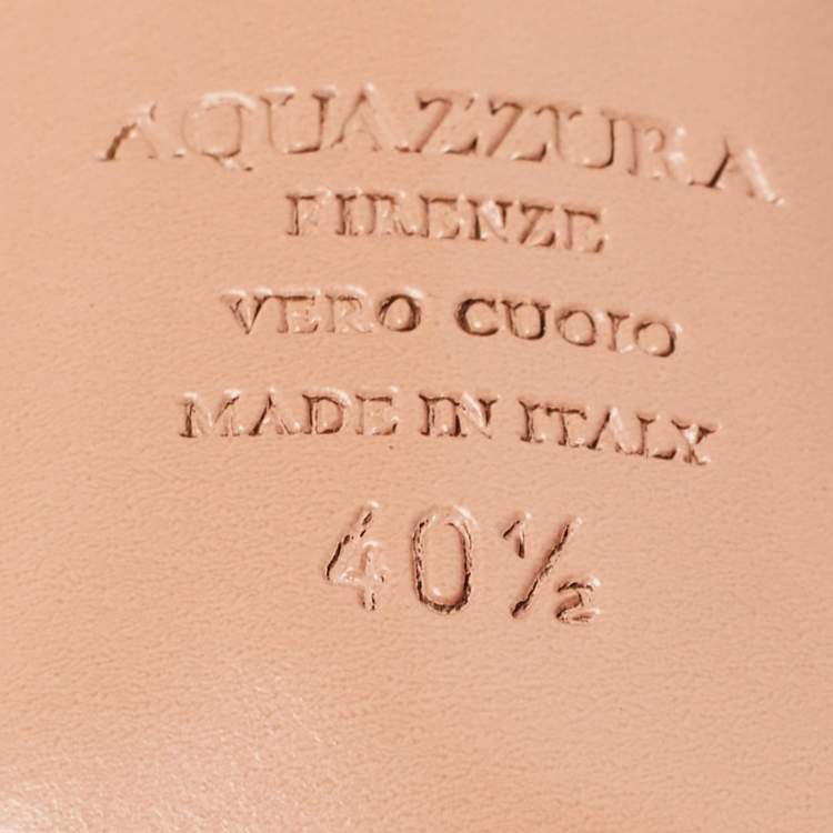 مملوكة مسبقًا Aquazzura Pink PVC So Nude Slingback Sandals Size 40.5