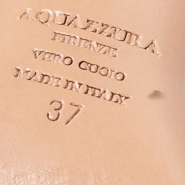 Pre Owned Aquazzura Beige Suede Belgravia Pumps Size 37