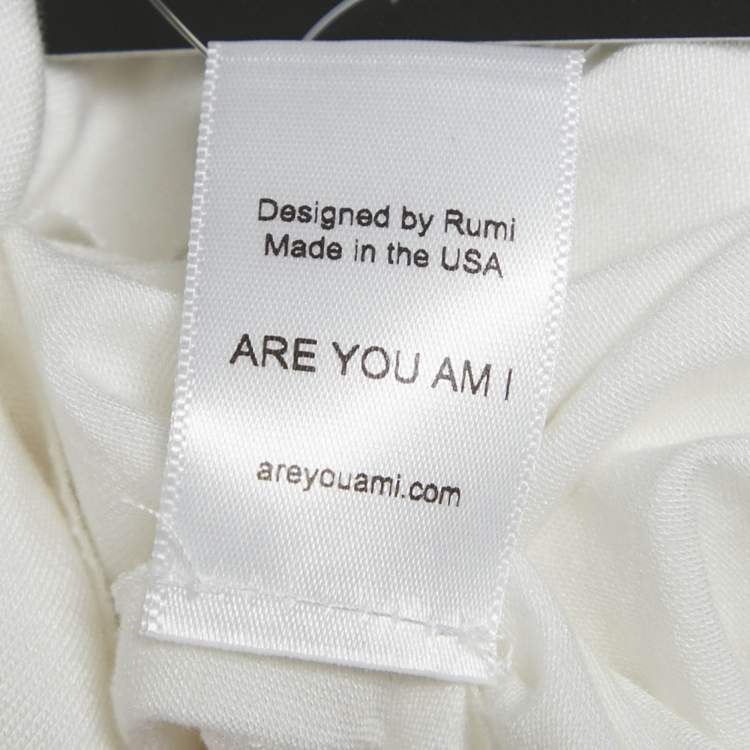 Pre Owned Are You Am I White Jersey Mini Dress S
