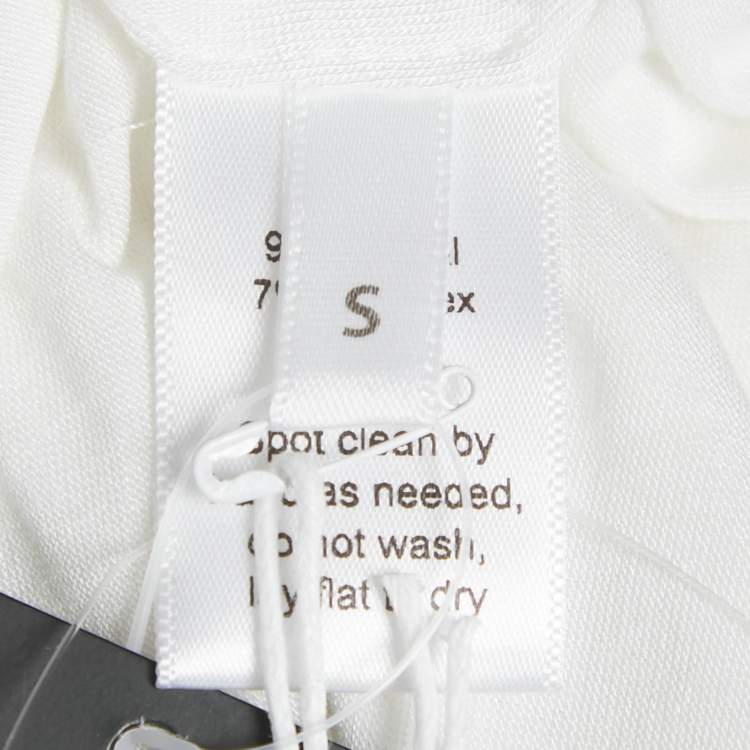 Pre Owned Are You Am I White Jersey Mini Dress S