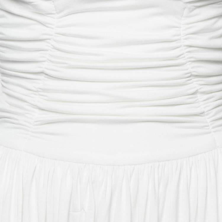 Pre Owned Are You Am I White Jersey Mini Dress S