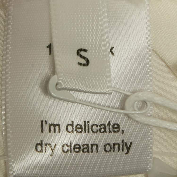 Pre Owned Are you am I White Satin Silk Atla Mini Dress S