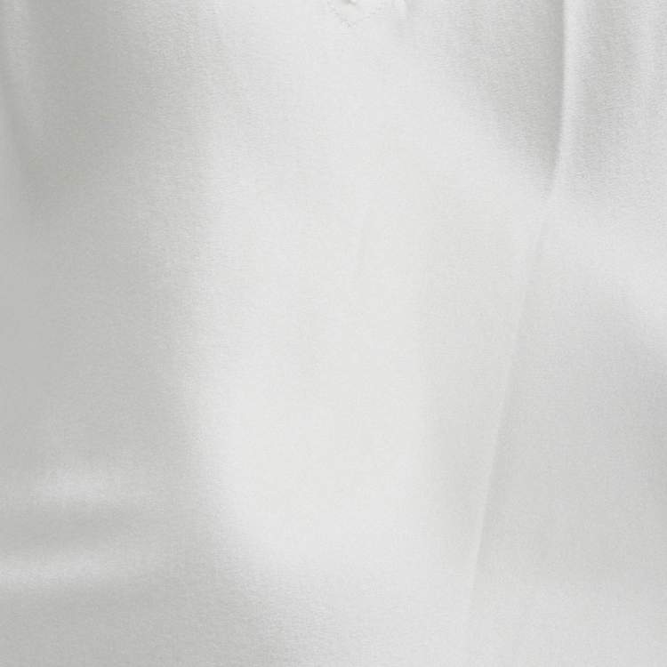 Pre Owned Are you am I White Satin Silk Atla Mini Dress S