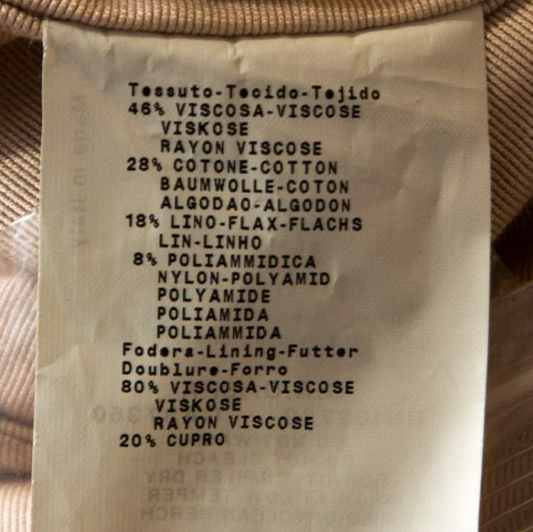 Pre Owned Armani Collezioni Beige Lace Overlay Detail Jacket L