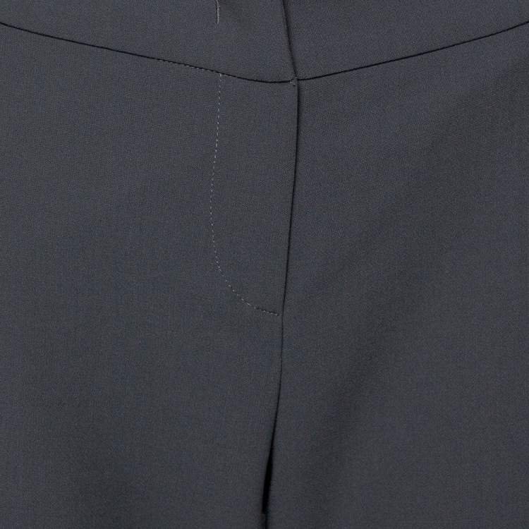 Pre Owned Armani Collezioni Grey Wool Classic Trousers S