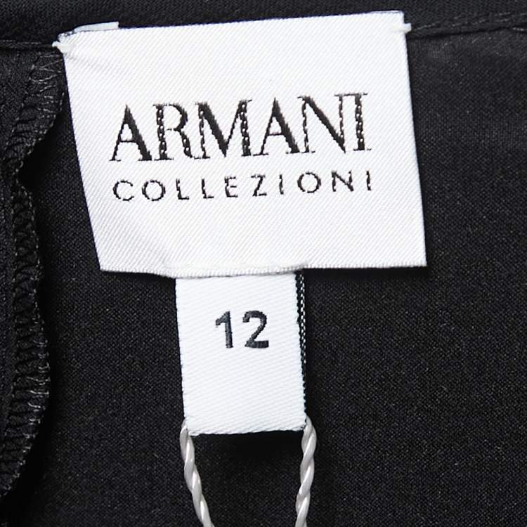 Pre Owned Armani Collezioni Multicolor Floral Printed Silk and Satin Gathered Sleeveless Midi Dress L