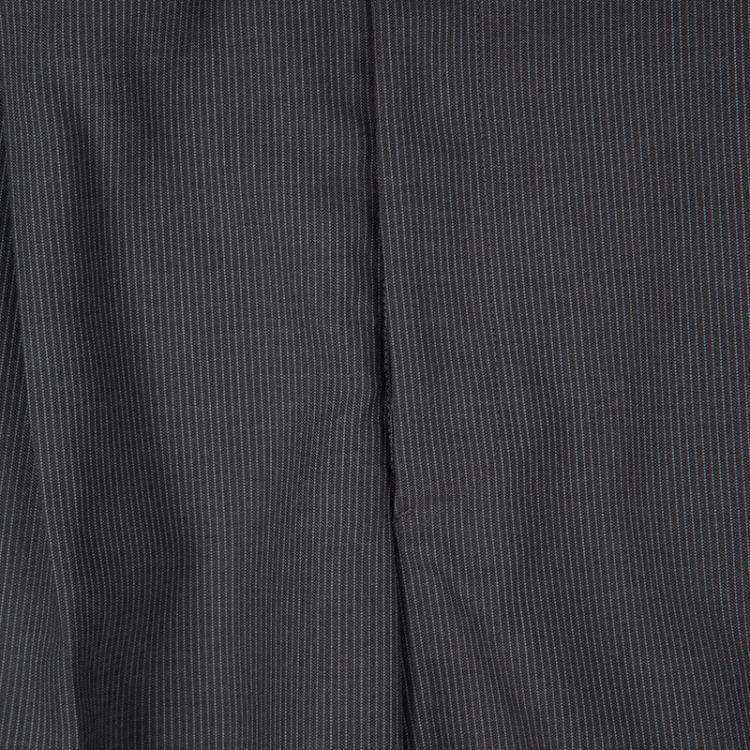 Pre Owned Armani Collezioni Grey Pin Striped Regular Fit Trousers XXXL