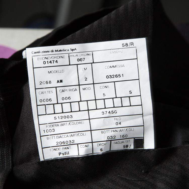 Pre Owned Armani Collezioni Grey Pin Striped Regular Fit Trousers XXXL