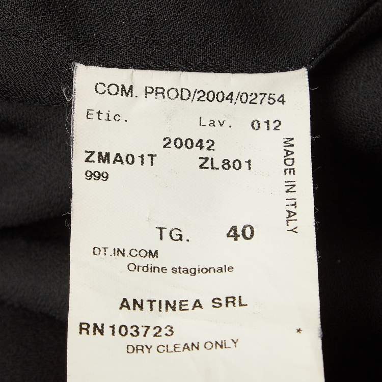 Pre Owned Armani Collezioni Black Velvet Sleeveless Dress S