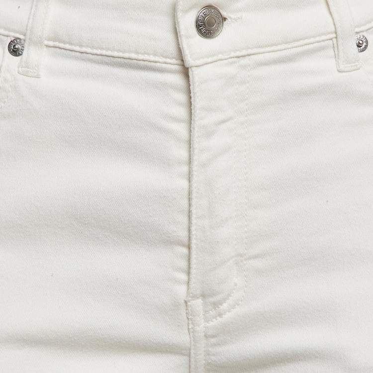 Pre Owned Zadig & Voltaire White Tie Dye Print Denim Jeans M Waist 29"