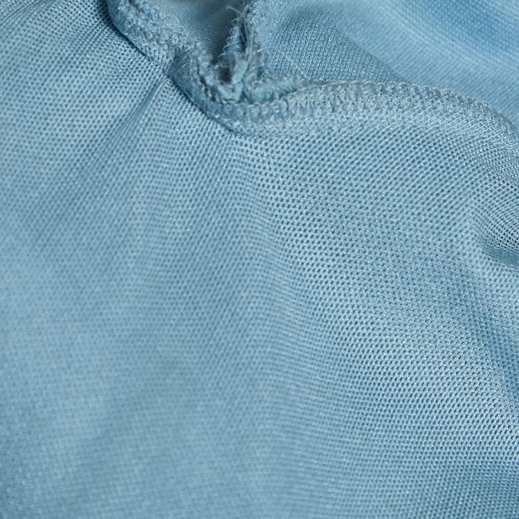 Pre Owned Armani Collezioni Blue Jersey Midi Dress M