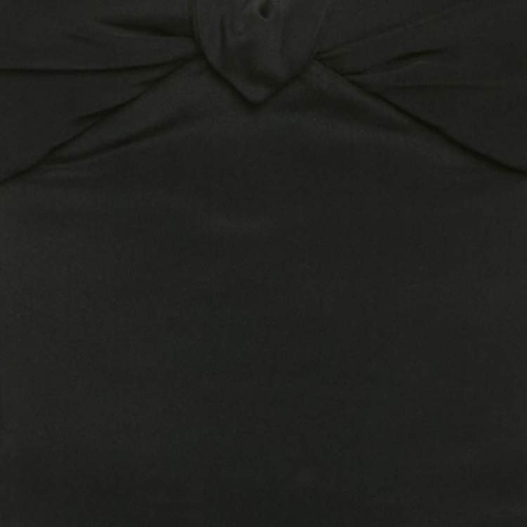 Pre Owned Armani Collezioni Black Stretch Crepe Strappy Short Dress S