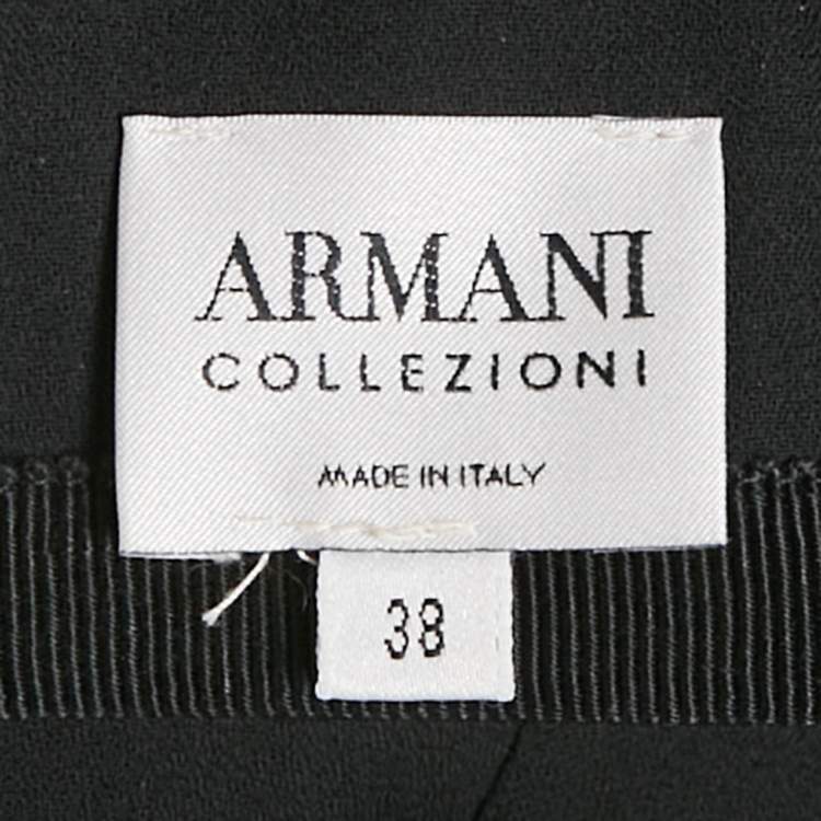 Pre Owned Armani Collezioni Black Stretch Crepe Strappy Short Dress S